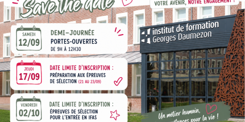 Dates limites inscription à la journée portes-ouvertes, à la préparation aux épreuves, à la sélection d'entrée en IFAS
